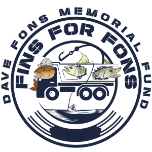 Fins for Fons fishing truck graphic with logo