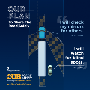 FMCSA Our Roads Our Safety campaign infographic about truck safety